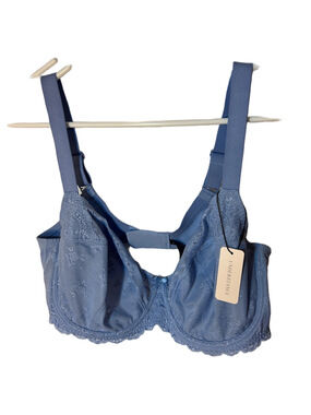Understance Georgia Flexwire Balconette Lace Underwire Bra in Powder Blue 42DDD